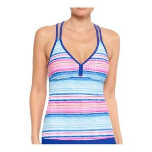 Splashletics Striped Racerback Tankini Bathing suit Top Womens Size XL NEW TAGS